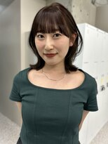 イロウ 天神大名店(IROW)&nbsp;外ハネボブ　顔周りカット　グレージュカラー【天神大名】