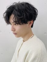 ツイストスパイラルパーマ波巻きスパイラル刈り上げマッシュ