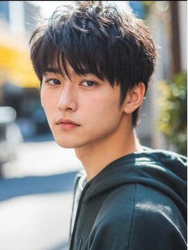 エル 横浜 ウエスト(eL 横浜 west) 韓国マッシュ スペインカール スパイキーショートブルーブラック