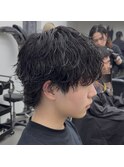 波巻きパーマ/緩めパーマ/ウルフパーマ/波巻きスパイラル