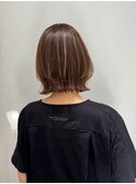 レイヤーボブ　インナーカラー　ハイライト