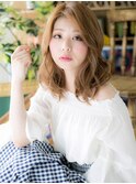 外国人風ハイトーンカラー小顔エアリーミディh4戸頭20代30代40代
