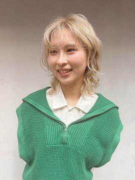 ヒトワ(hitowa) ウルフパーマ/ハイトーンウルフ/ホワイトブリーチ/日吉