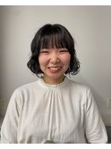 【上條実織】ぬらしてオイルで簡単スタイリング◎ボブパーマ