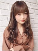 アンブレラカラー/こなれミディ/ウェーブパーマ/前髪/錦糸町