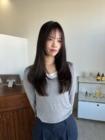 アワイ(awai) ブラウンカラーとロングレイヤー