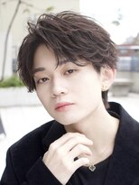 エデアンホンテン メンズサロン(EDEAN 本店 (旧:EDEAN 上通)) フェザーショート熊本センターパートツイストスパイラル波巻き