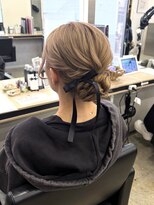 アジールヘア 赤羽駅南口店(agir hair)&nbsp;ゆるふわルーズシニヨン結婚式参列ヘアセット赤羽ヘアメイク