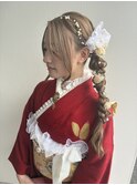 サイド編みおろし