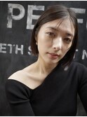 レイヤーカットウルフカットボブグレージュオリーブべージュ