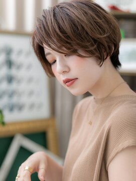 カバーヘア ブリス 上尾西口店(COVER HAIR bliss) アップバングマッシュヘアクールな小顔グラボブ20代30代40代