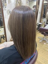 美容室 メザミー MESAMIES 大人可愛いダークヘーゼルベージュ透明感ツヤ感ナチュラルグラデ