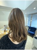 《緑橋/城東区/女性サロン》カーキブラウン×ミディアム　カラー
