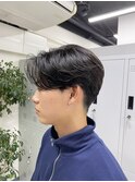 前下がりセンターパート