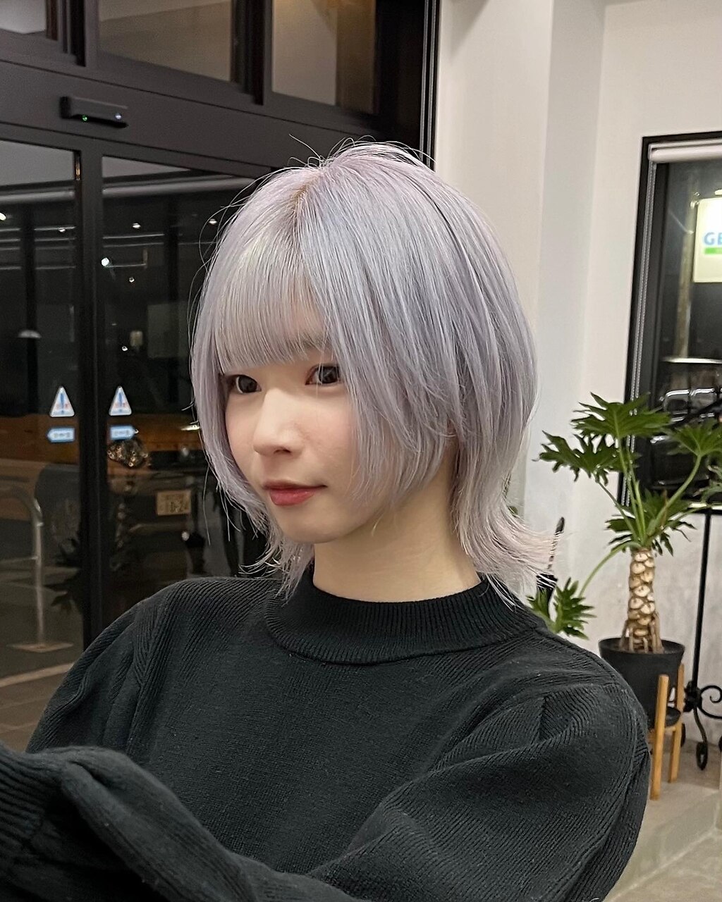 ウルフ×ホワイトシルバー10代20代30代ハイトーンウルフスタイル ウルフ×ホワイトシルバー10代20代30代ハイトーンウルフスタイル