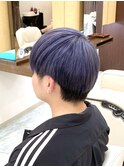 メンズショートブリーチアッシュグレージュカラー