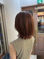 ルッソ(Lusso)&nbsp;くびれボブ×オレンジブラウン