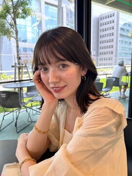 ジーナ 京都河原町(Zina) 髪質改善＊透明感ブラウンミディ＊美髪【Zina京都河原町】