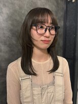 テテ ニコ(tete nico)&nbsp;【大前】オリーブベージュ/顔まわりレイヤー/フェイスレイヤー