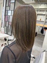 ディジョン(Dijon)&nbsp;韓国顔まわりレイヤーカットグレージュオリーブベージュブラウン