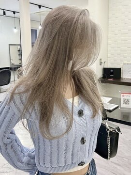 ラフヘアデザイン(Raf hair design) バレイヤージュコントラストハイライトミルクティーベージュ