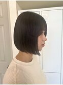 コンパクトボブヘア ラテブラウン