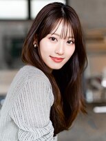 エインアンリー 明治神宮前(AIN.ANLY.)&nbsp;☆大人ガーリーダークアッシュミディアムレイヤーカット韓国ヘア