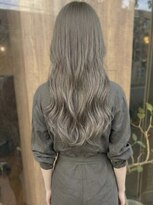 ニコリヘアワークス(nicori hair works)&nbsp;ロング×ハイトーン×フォギーベージュ2