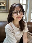 メガネをかけても似合うヘア○シースルーバングと相性○