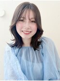 モテ髪ワンカール小顔ナチュラルカールミディアムヘアヨシンモリ