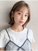 ダークパープルミルクブラウンイヤリングカラーボブa
