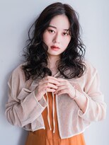 ヘアークラフト(Hair Craft)&nbsp;くるくるパーマ×ミディアムレイヤー【岡山】暗髪パーマ