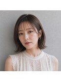 40代ボブ　大人ボブ　くびれ　縮毛矯正　こなれヘア　大阪ボブ