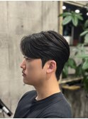 韓国センターパート/ダウンパーマ/韓国メンズヘア