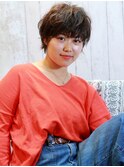 【warmth(大槻)】ショートが可愛い毛先にクネクネパーマ