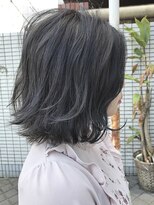 ウノプリール 茶屋町店(unopulir)&nbsp;【unopulir永尾】暗髪ブルージュ☆外はねウェーブボブ