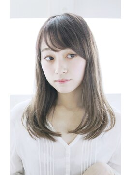 アジュテ(ajouter) 透け感グレージュのナチュラルストレート