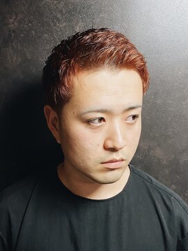 ヒロギンザ 浜松町店(HIRO GINZA) ツーブロック×レッドオレンジ/ヒロ銀座/浜松町/理容室
