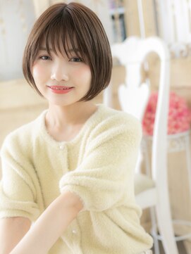 モッズ ヘア 福岡姪浜店(mod's hair) mod's姪浜/ココアベージュ前下がり小顔スマートマッシュボブa