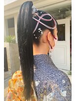 タイドヘア 茨木店(TIDE HAIR)&nbsp;水引き_銀箔アレンジ