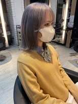 インク サカエ(inq sakae)&nbsp;外はねレイヤーボブ×パープルホワイト