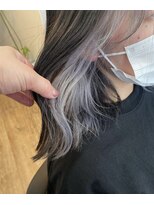 ジエクト カナウ(The Ect canow)&nbsp;インナーホワイト　波巻きボブ　アッシュシルバー