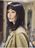 ミディアムレイヤー/顔まわりレイヤー/ウルフ/20代30代40代銀座