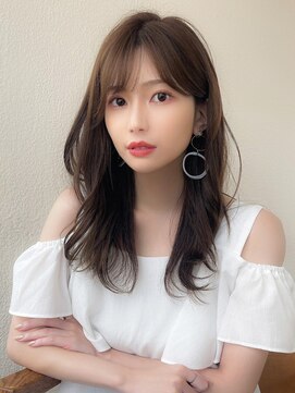 アフロート ディル(AFLOAT D'L) 大人可愛い くびレイヤー 2wayバング  グレージュ エモージュ