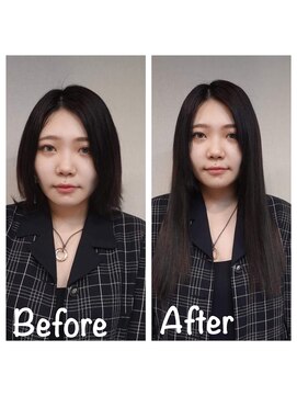 エクステ美容室 セクション 横浜石川町(SECTION) ボブから自然なロングに