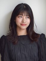 ガーデンヨコハマエスト(GARDEN YOKOHAMA est)&nbsp;似合わせカット　イメチェン　フルバング　黒髪　くびレイヤー