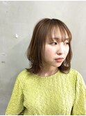 20代30代ミルクティーベージュ/ブリーチなし/顔周りレイヤー