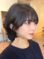 セイドット オモテサンドウ(Say. omotesando)&nbsp;最新トレンド　耳掛けショートボブ　say.重政　ブリーチ縮毛矯正