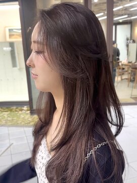 シティ(CITY) センターパート かきあげ前髪 レイヤーカット