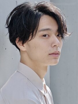 インセプション 銀座(INCEPTION) センターパート/スペインカールニュアンスパーマ/ダークアッシュ